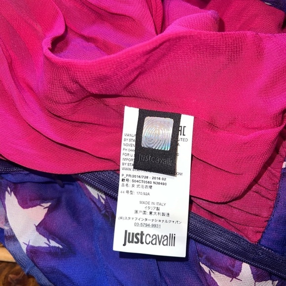 JUST CAVALLI BY ROBERTO CAVALLI - Star Print Maxi Dress Sz 40 / 8 US - Picture 9 of 10